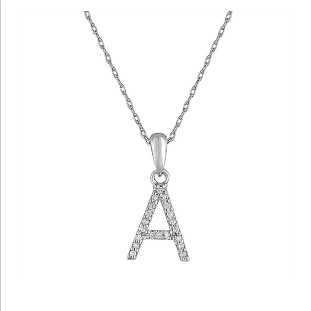“A” 14K Diamond Necklace